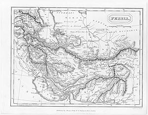 MAP OF PERSIA,1835 Steel Engraved Print