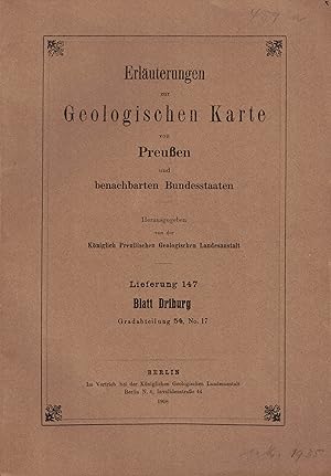 Seller image for Blatt Driburg, Gradabteilung 54 No. 17 (Erluterungen zur Geologischen Karte von Preuen und benachbarten Bundesstaaten. Lieferung 147) for sale by Paderbuch e.Kfm. Inh. Ralf R. Eichmann