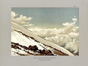 Bild des Verkufers fr Blick vom Cotopaxi auf das Wolkenmeer. (View from Cotopaxi into the Sea of Clouds). zum Verkauf von Antiquariat Stefan Wulf