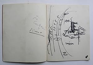 Seller image for A collection of contemporary material from the estate of the artist Bernard Kay. A sketchbook of bull-fighting marker drawings by Bernard Kay done at Nmes May 1955. Signed by Cocteau and Picasso. A copy of Andr Verdet's 'L'Homme au Mouton de Pablo Picasso, inscribed by Kay. A card with an illustration of Picasso painting of Sylvette David . A folding greetings card with a self-portrait by Sylvette David, inscribed to Bernard Kay. Two envelopes with Picasso design for 'Exposition Vallauris'. Two colour postcards of designs by Picasso also for 'Exposition de Vallauris A.M.France'. \a sheet of paper with the inscription 'To Bernard Kay avec mes meilleurs amitis. Tobias'. A copy of the postcard from Bernard Kay detailing how he obtained the for sale by Roe and Moore
