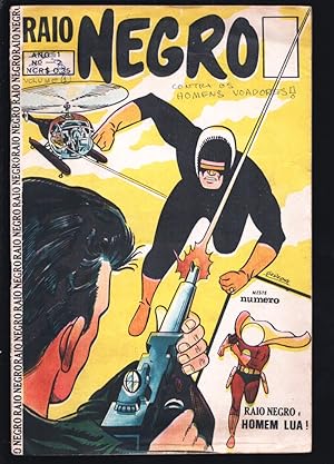 Raio Negro #2 1994-Superhero comic published in Brazil-Signed by artist Gedeone-G