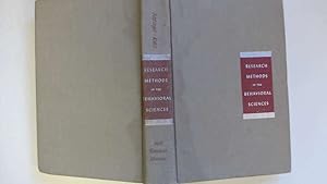 Bild des Verkufers fr Research Methods in the Behavioral Sciences. zum Verkauf von Goldstone Rare Books