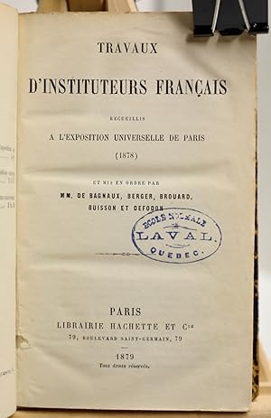 Travaux d'instituteurs français recueillis à l'Exposition universelle de Paris (1878)