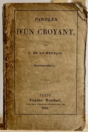 Parole d'un croyant 1833