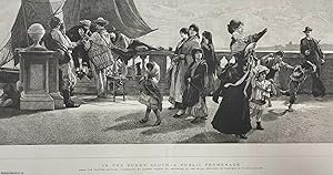 In The Sunny South - A Public Promenade, from the Picture Entitled Passeggio. An original print f...