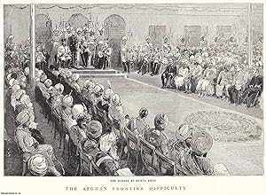 The Afghan Frontier Difficulty; the Durbar at Rawul Pindi. An original print from the Graphic Ill...