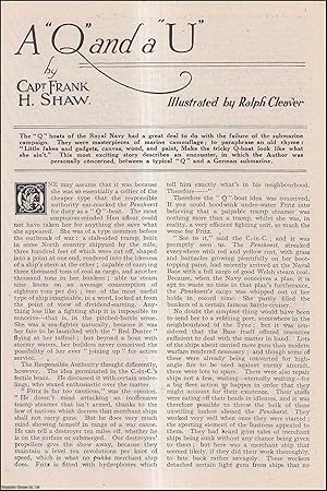Imagen del vendedor de A 'Q' and a 'U'. An encounter between a Royal Navy Q boat and a German submarine.An uncommon original article from the Wide World Magazine, 1919. a la venta por Cosmo Books