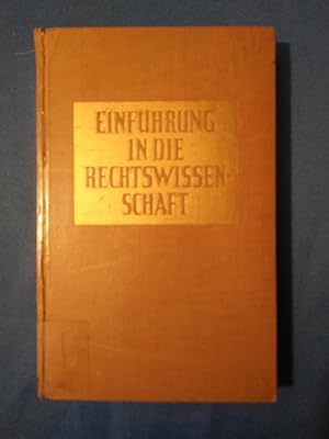 Immagine del venditore per Einfhrung in die Rechtswissenschaft. Gustav Radbruch. venduto da Antiquariat BehnkeBuch