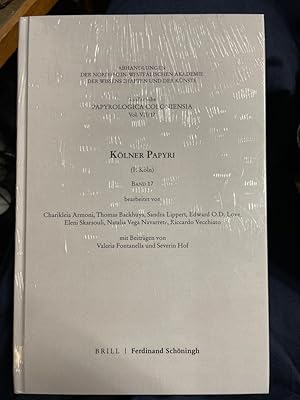 Seller image for Klner Papyri. Sonderreihe der Abhandlungen Papyrologica Coloniensia ; 17 for sale by Antiquariat Michael Solder