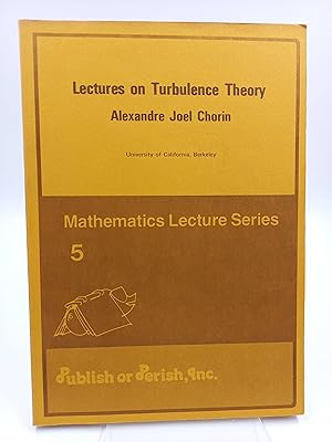 Imagen del vendedor de Lectures on Turbulence Theory a la venta por Antiquariat Smock