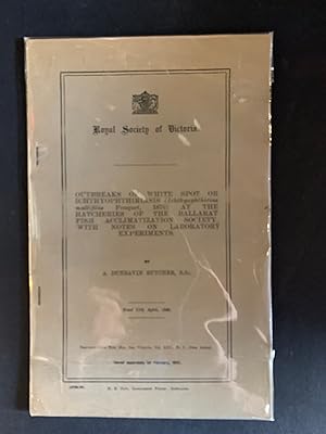 Image du vendeur pour Outbreaks of White Spot or Ichthyophthiriasis at the Hatcheries of the Ballarat Fish Acclimatization Society with notes on Laboratory experiments mis en vente par The Known World Bookshop