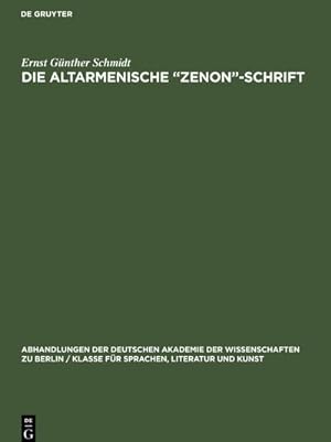 Bild des Verkufers fr Die Altarmenische "Zenon"-Schrift zum Verkauf von AHA-BUCH GmbH