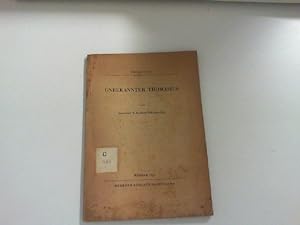 Image du vendeur pour Unbekannter Thomasius Thomasiana, Heft 1. mis en vente par Zellibooks. Zentrallager Delbrck