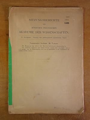 Bild des Verkufers fr Die Retractationen Augustin's zum Verkauf von Antiquariat Weber