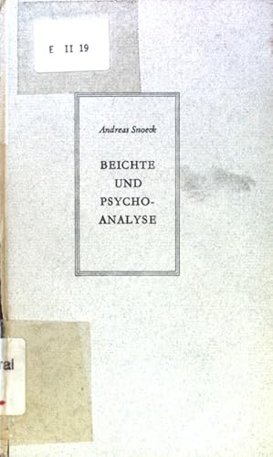 Imagen del vendedor de Beichte und Psychoanalyse. a la venta por books4less (Versandantiquariat Petra Gros GmbH & Co. KG)