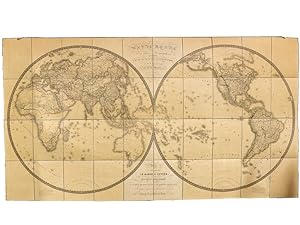 Mappemonde en deux Hémisphères présentant l'état actuel de la Géographie