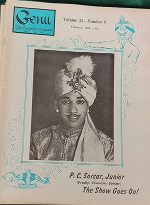 Seller image for Genii The Conjuror's Magazine February 1971 (P C Sorcar, Junior on cover) Volume 35 Number 6 for sale by Shore Books