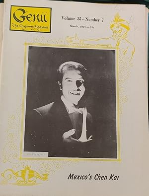 Seller image for Genii The Conjuror's Magazine March 1971 (Chen Kai of Mexico on cover) Volume 35 Number 7 for sale by Shore Books