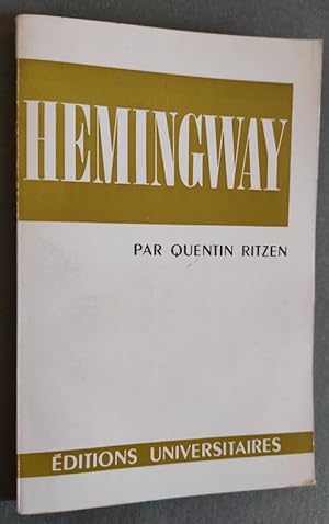 Seller image for Ernest Hemingway. for sale by Librairie Pique-Puces