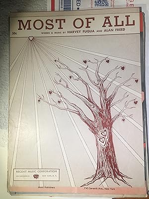 Most of All. Illustrated Sheet Music.