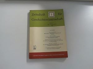 Seller image for Zeitschrift fr Geschichtswissenschaft Heft 1.- XIII. Jahrgang 1965. for sale by Zellibooks. Zentrallager Delbrck