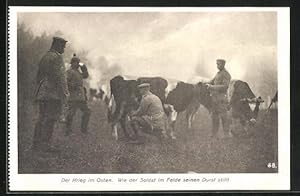 Bild des Verkufers fr Ansichtskarte Der 1. Weltkrieg im Osten - wie der Soldat im Felde seinen Durst stillt zum Verkauf von Bartko-Reher