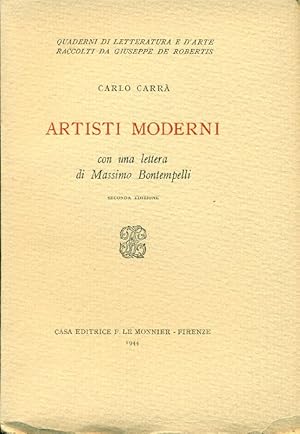 Artisti moderni. Con una lettera di Massimo Bontempelli