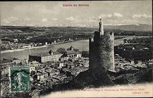 Seller image for Ansichtskarte / Postkarte Tournon sur Tain Ardeche, La Tour de la Vierge et Panorama for sale by akpool GmbH