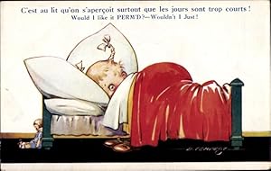 Künstler Ansichtskarte / Postkarte Tempest, D., C'est au lit qu'on s'apercoit., Kind im Bett