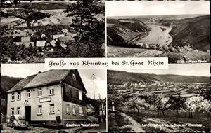 Bild des Verkufers fr Ansichtskarte / Postkarte Sankt Goar am Rhein, Rheinbay, Gasthaus Waldfrieden - A. Rdesheim zum Verkauf von akpool GmbH