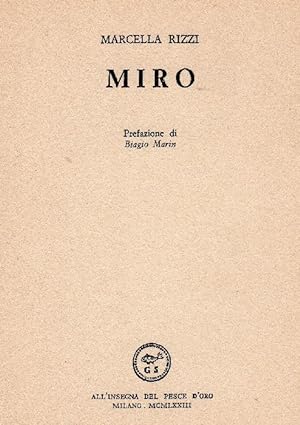 Bild des Verkufers fr Miro zum Verkauf von Studio Bibliografico Marini