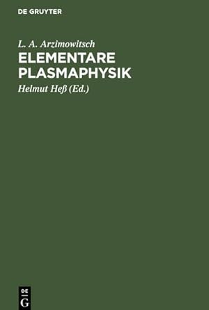 Imagen del vendedor de Elementare Plasmaphysik a la venta por AHA-BUCH GmbH