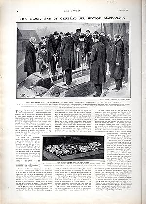 Seller image for PRINT: "The Tragic End of General Sir Hector MacDonald".story, Photo & engraving from The Sphere Magazine, April 4, 1902 for sale by Dorley House Books, Inc.