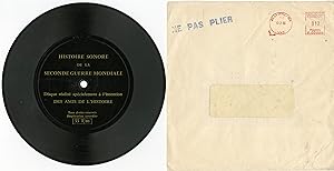 "HISTOIRE SONORE DE LA SECONDE GUERRE MONDIALE" Disque souple 33 tours 17cm original français enr...