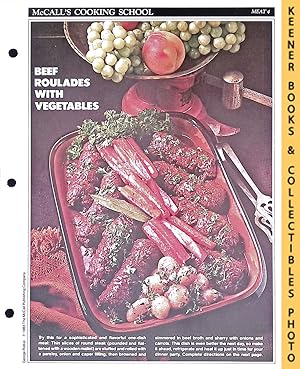 McCall's Cooking School Recipe Card: Meat 4 - Beef Roulades With Vegetables : Replacement McCall'...