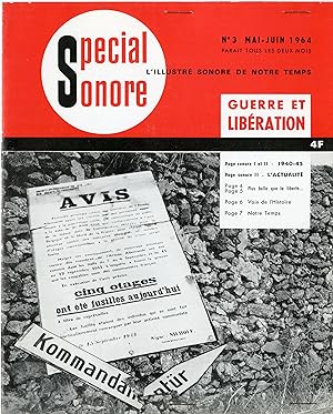 "GUERRE ET LIBÉRATION" Magazine sonore + Disque EP souple 33 tours original français 17cm / SPÉCI...