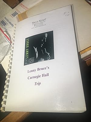 Seller image for Lenny Bruce s Carnegie Hall Trip. for sale by Bristlecone Books  RMABA
