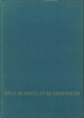 Paul Bonatz zum Gedenken. Technischen Hochschule Stuttgart.