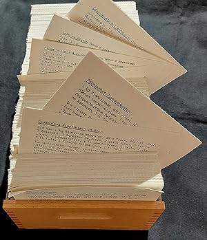 Bild des Verkufers fr Bierrezepte. Ca. 900 Karteikarten mit maschinengeschriebenen Kochrezpeten und einigen Getrnkerezepten in Deutsch und Franzsisch. zum Verkauf von Biblion Antiquariat