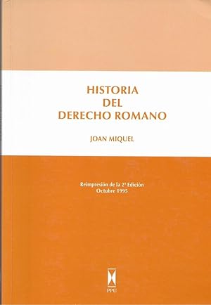 Imagen del vendedor de HISTORIA DEL DERECHO ROMANO a la venta por LLIBRERIA TECNICA