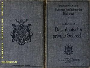 Image du vendeur pour Das deutsche private See-Recht. (mit Ausschlu des See-Versicherungs-Rechtes). mis en vente par Antiquariat Bebuquin (Alexander Zimmeck)