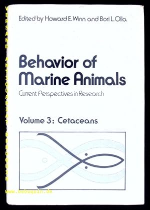 Bild des Verkufers fr Behavior of marine animals. Current perspectives in research. Vol. 3: Cetaceans. zum Verkauf von Antiquariat Bebuquin (Alexander Zimmeck)