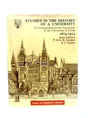 Imagen del vendedor de Studies In The History Of A University a la venta por World of Rare Books