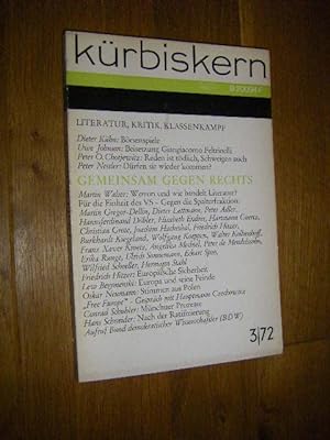 Kürbiskern. Literatur, Kritik, Klassenkampf. Nr. 3/72: Gemeinsam gegen Rechts