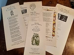 Seller image for Dolmen Press Ballad Sheets New Series No.1-5 plus Advertising Sheet [A Wexford Carol; The Mines of Siberiay; Song for St. Stephen's Day; Garland Sunday; The Dirge of the Lone Woman] with Drinking Song for Seadna and Song to a Gay Measure for sale by Temple Bar Bookshop