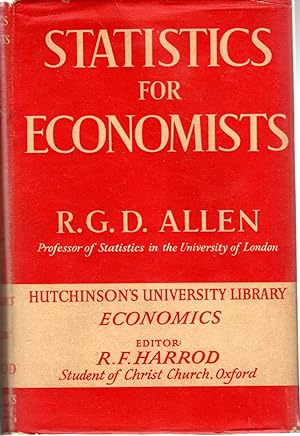 Bild des Verkufers fr Statistics for Economists (Hutchinson's University Library: Economics) zum Verkauf von Dorley House Books, Inc.
