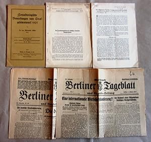 Sozialbiologische Bemerkungen zum Strafgesetzentwurf 1925. Sonderabdruck Zeitschrift f. d. ges. S...