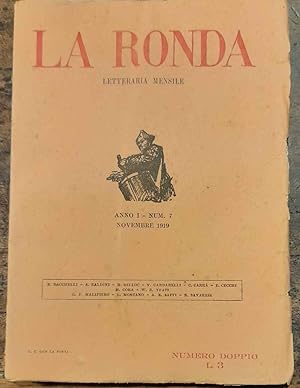 La Ronda letteraria mensile. Anno I° num. 7, novembre 1919. Numero doppio