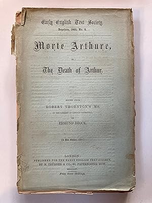 Bild des Verkufers fr Morte Arthure, or, The death of Arthur zum Verkauf von Joseph Burridge Books