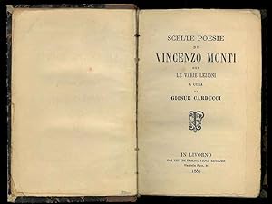 Scelte poesie di Vincenzo Monti con le varie lezioni.
